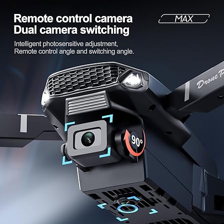 E99 Pro 8K Drone – Dual Camera, 5G GPS & Dual Battery – طائرة الدرون E99 with remote control camera and dual camera switching features.