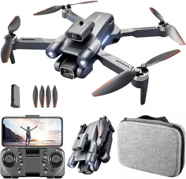 E99 Pro 8K Drone – Dual Camera, 5G GPS & Dual Battery – طائرة الدرون E99 with controller and accessories