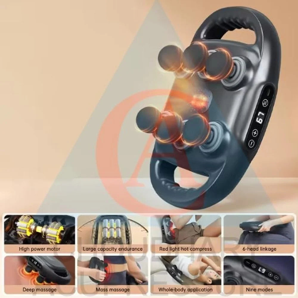 6-Head Deep Tissue Massage Gun